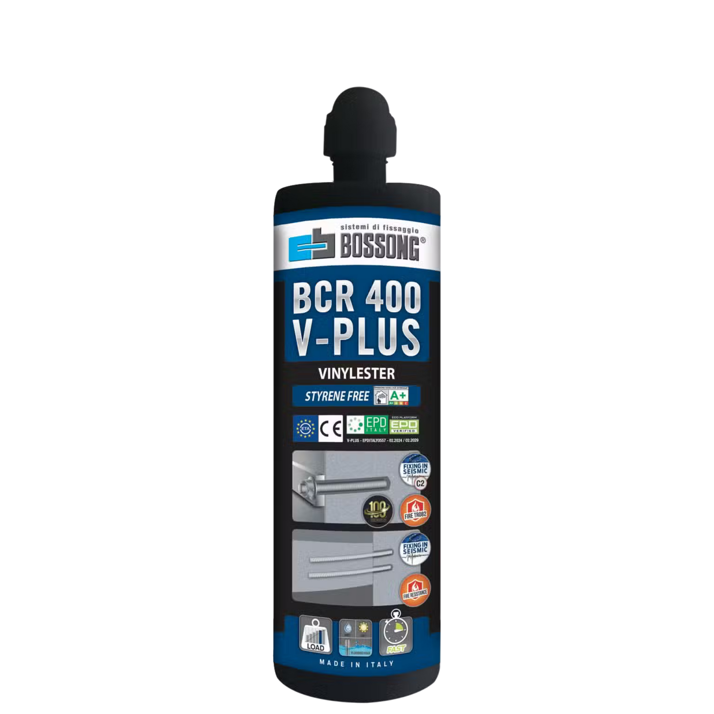 Chemical anchor glue Bossong V-PLUS CE & ETA cert. Vinylester